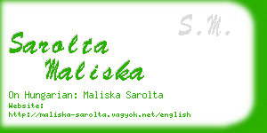 sarolta maliska business card